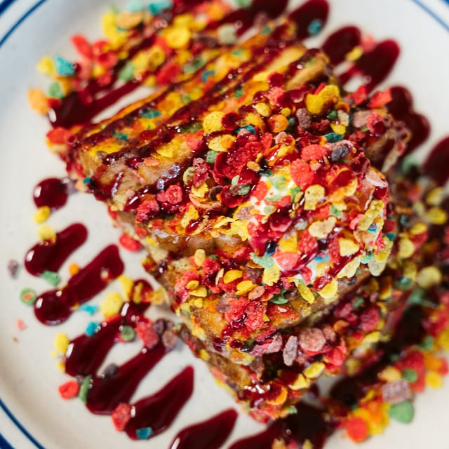 Fruity Pebbles French Toast.