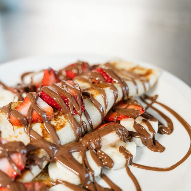 Strawberry Nutella Banana Crepe.