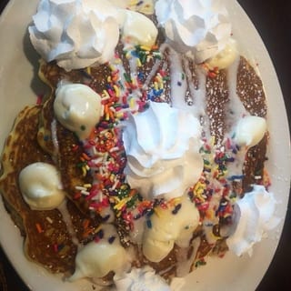 Birthday Cake Stuffed Pancakes